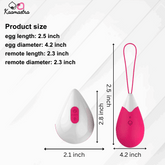 Vibrating egg dimensions: 6cm length, 3.5cm width